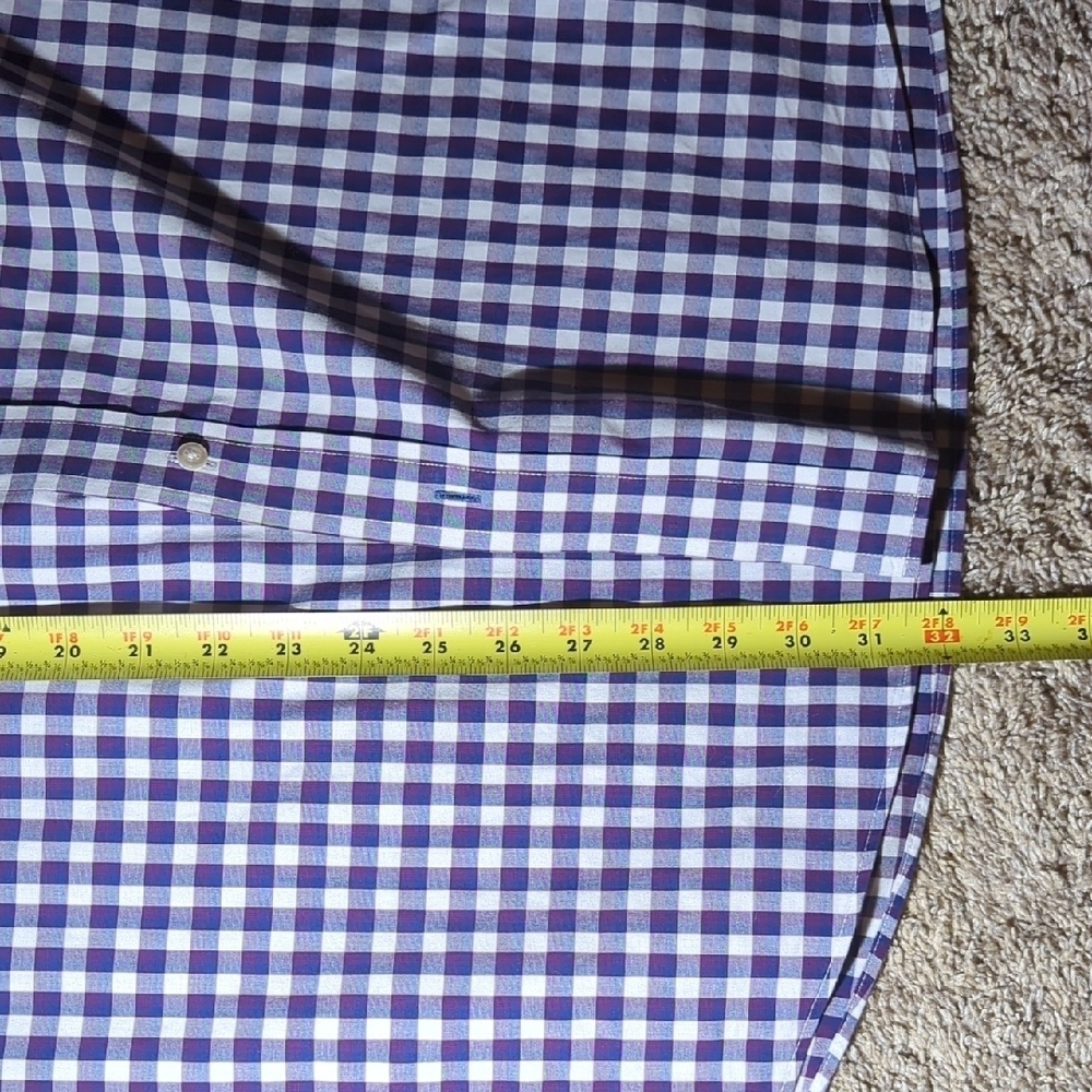 Tommy Hilfiger Navy and White Checkered Dress Shirt - Picture 8 of 8